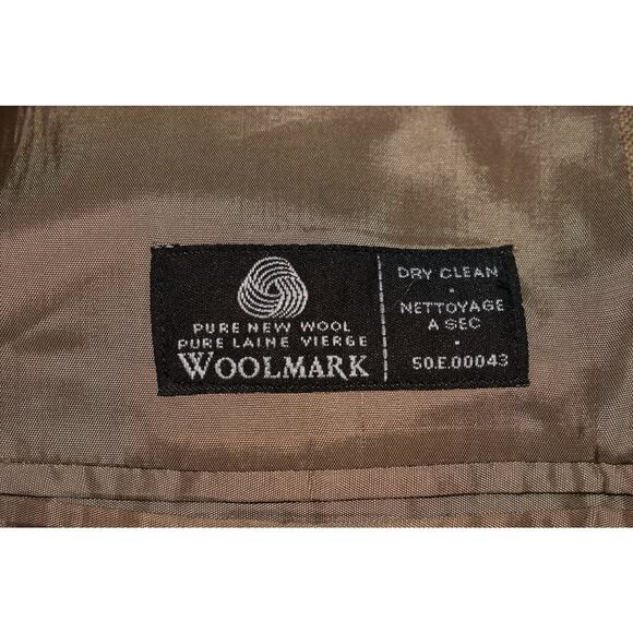 LAUREN RALPH LAUREN $295 Beige Wool 3-Button Blazer Jacket Men's 46R - Picture 4 of 6